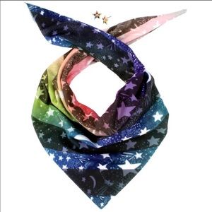 BETSEY JOHNSON Rainbow Earrings and Bandana Set Celestial